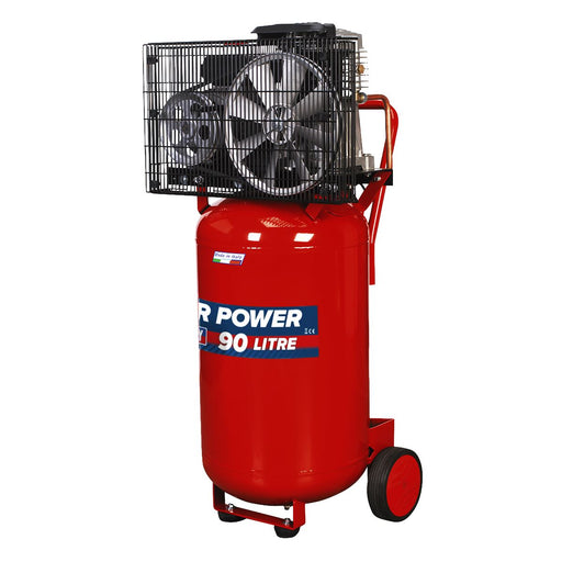Sealey Compressor 90L Vertical Belt Drive 3hp SAC1903B Sealey - Dynamic Drive