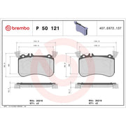 Brembo 4 x Front Brake Pad Set fits Mercedes-Benz A-Class 2013-2018 176.052
