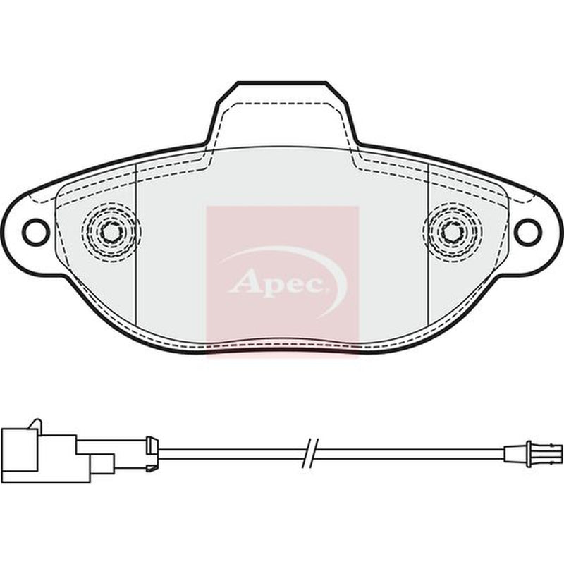 Apec Front Brake Pad Set fits Ford Ka 2008-2016 1.2