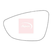Apec Exterior Wing Mirror Glass Left fits VW Beetle 1954-1985 1.2 1.3