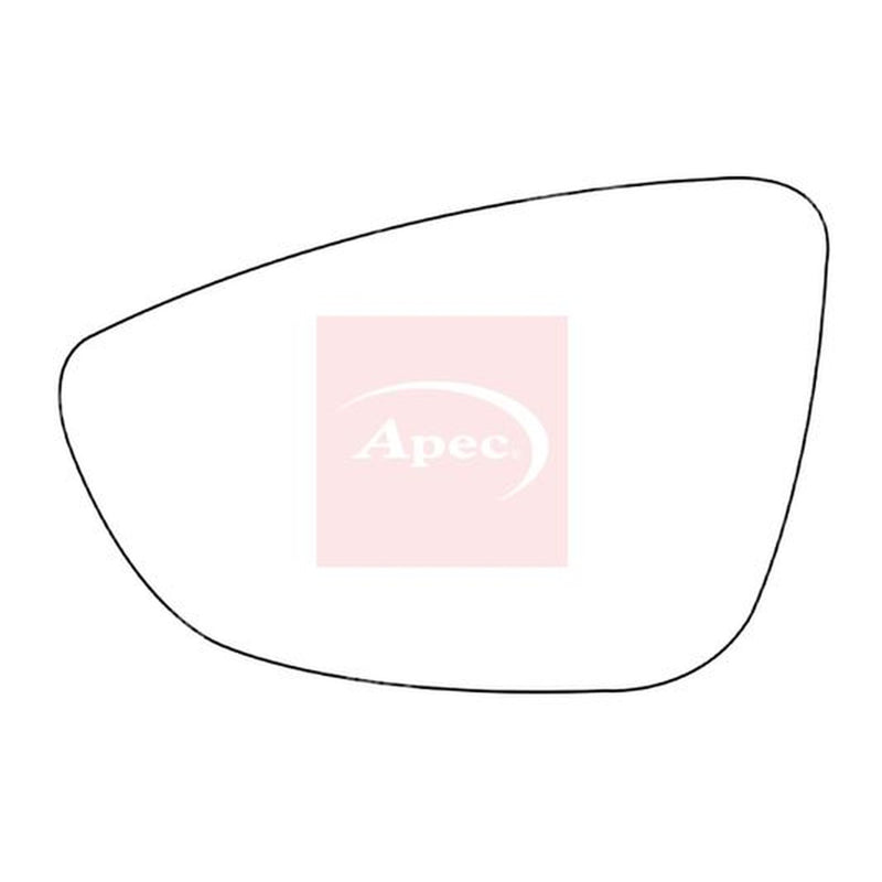 Apec Exterior Wing Mirror Glass Left fits VW Beetle 1954-1985 1.2 1.3