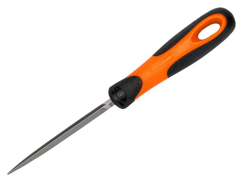 Bahco 1-170-08-2-2 ERGO™ Handled Three-Square Second Cut File 200mm (8in) Bahco - Dynamic Drive