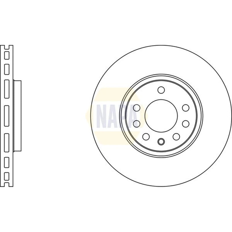 NAPA 2 x Vented Front Brake Discs NBD5606-x2