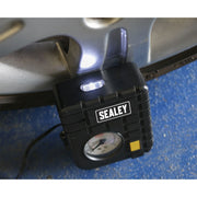 Sealey Micro Air Compressor with Worklight 12V MS163 Sealey - Dynamic Drive