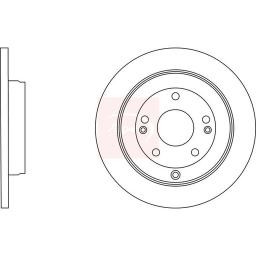 Apec 2 x Solid Brake Discs fits Hyundai Grandeur 2005-2011 2.2 2.4 3.3