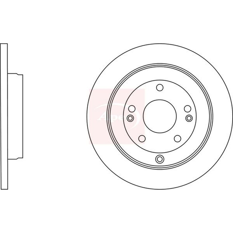 Apec Rear Brake Solid Discs & Pads fits Hyundai Grandeur 2005-2010 3.3