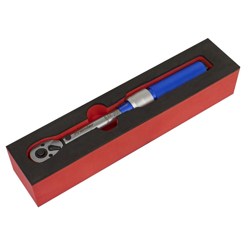 Sealey Torque Wrench Micrometer Style 3/8"Sq Drive 5-25Nm Calibrated STW902 Sealey - Dynamic Drive