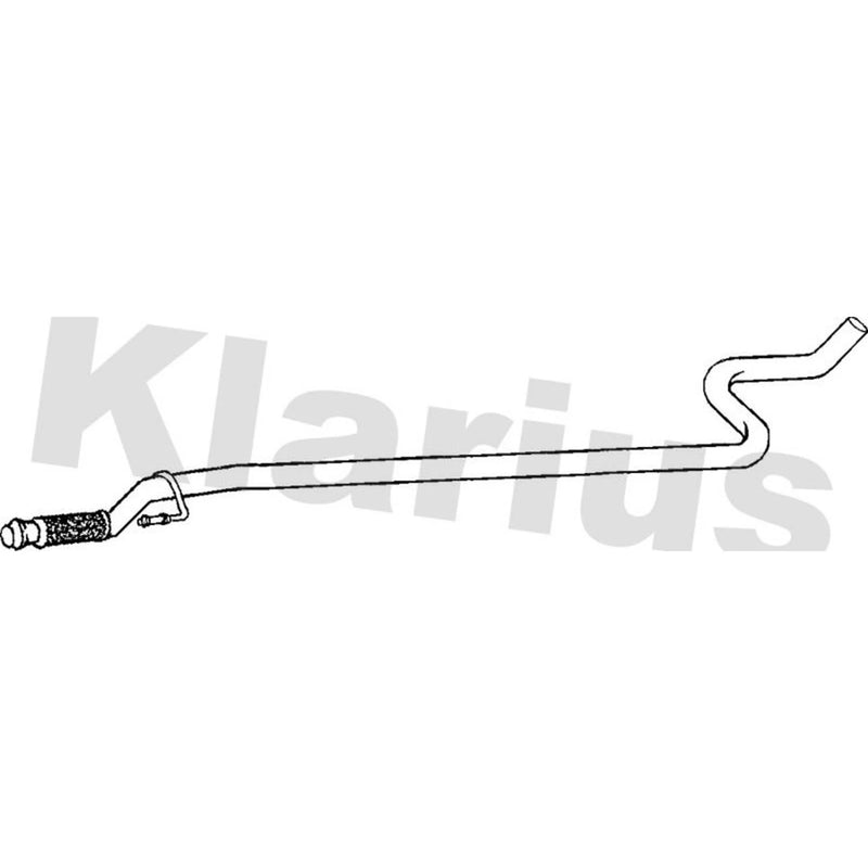 Klarius Exhaust Pipe OD fits Peugeot 2008 I 2013 on 1.4