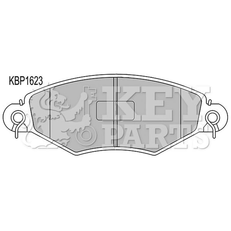 Key Parts 4 x Front Brake Pad Set fits Peugeot 206 1998-2012 1.1 1.4 1.6 1.9