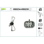 Valeo Electric Window Regulator Lifter Left Rear 850234