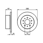 Bosch 2 x Solid Brake Discs