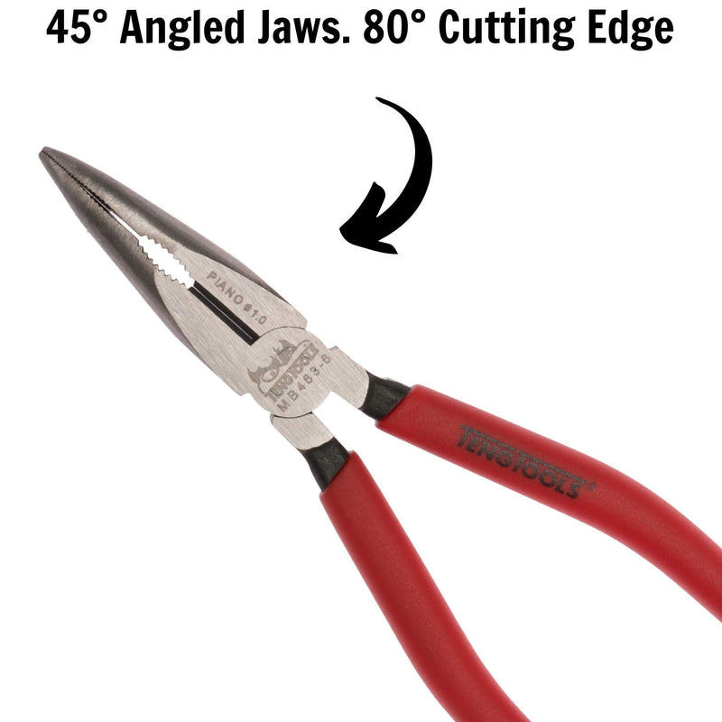 Teng Tools Bent Long Nose Plier 160mm Teng Tools - Dynamic Drive
