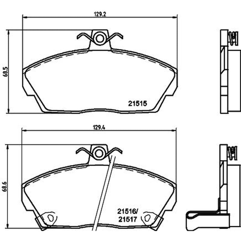 Mintex Front Brake Pad Set fits Honda Civic Aerodeck 1998-2001 1.4 1.5 1.6 2.0