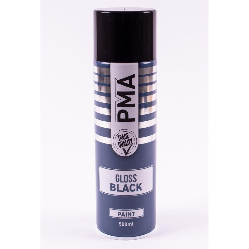 3x Autotek Professional Gloss Black 500ml Spray Paint High Coverage Autotek - Dynamic Drive
