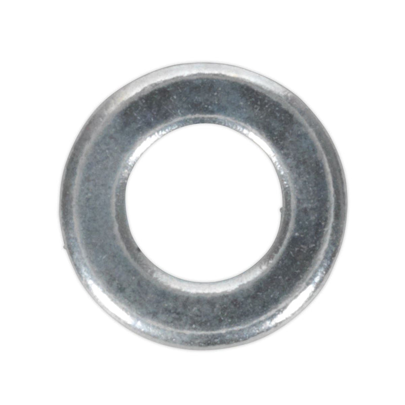 Sealey Flat Washer M5 x 10mm Form A Zinc DIN 125 Pack of 100 FWA510 Sealey  - Dynamic Drive