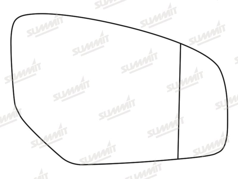 Summit Stick-On Aspheric Mirror Glass fits Honda Civic RHS Summit - Bars 4 Cars