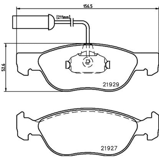 DON Front Brake Pad Set fits Alfa Romeo 145 1994-2001 1.4 1.6 1.9