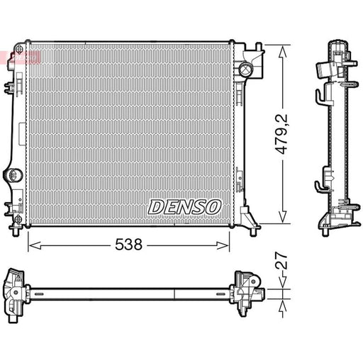 Denso Engine Radiator fits Nissan Qashqai II 2013-2014 1.6