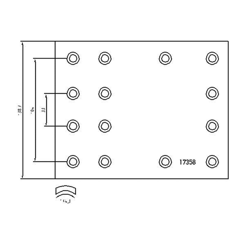 DON Don Cv Brake Lining Set fits Volvo FL6 1985-2000