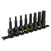 Sealey Premier Premier Hex Impact Socket Bit Set 1/2"Sq Drive 8pc AK56001 Sealey Premier - Dynamic Drive