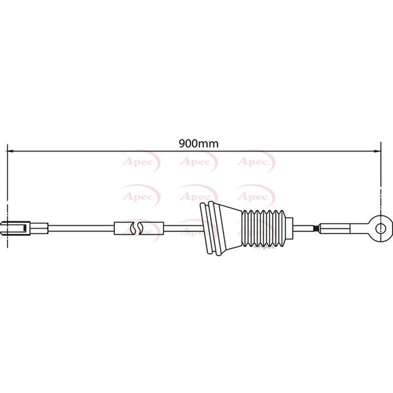 Apec Handbrake Cable Right Rear fits Volvo 940 1990-1998 2.0 2.3 2.4