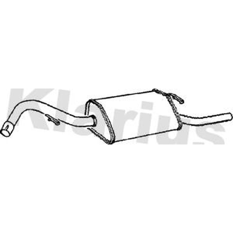 Klarius Box With Tail Pipe Rear fits Ford Escort 1995-1999 1.6