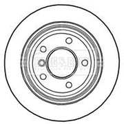 Borg & Beck 2 x Vented Brake Discs fits BMW 1 2007-2013