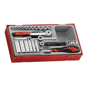 Teng Tools 1/4" Socket Set 6 pt TT1 35 Pieces Teng Tools - Dynamic Drive