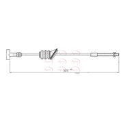 Apec Handbrake Cable Front fits Opel Meriva A 2003-2010 1.3 1.4 1.6 1.7 1.8