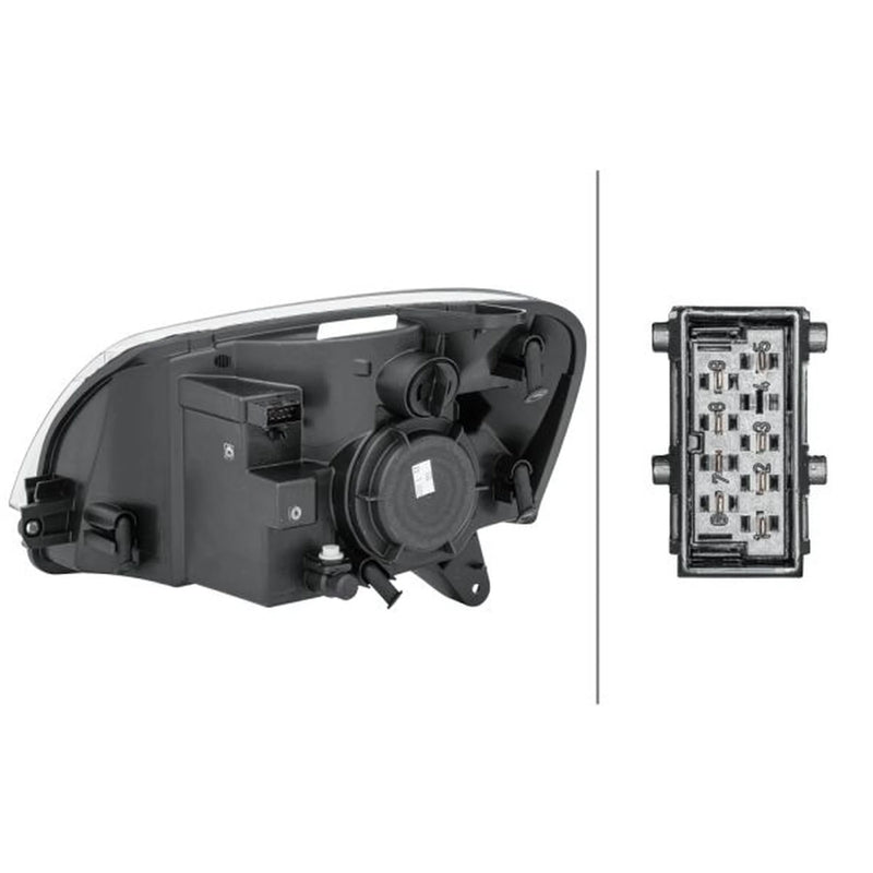 Hella Headlight Headlamp H4 Right fits Citroën Berlingo First 1996-2011