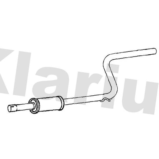 Klarius Box With Centre Pipe Centre fits VW Caddy III 2004-2010 1.9