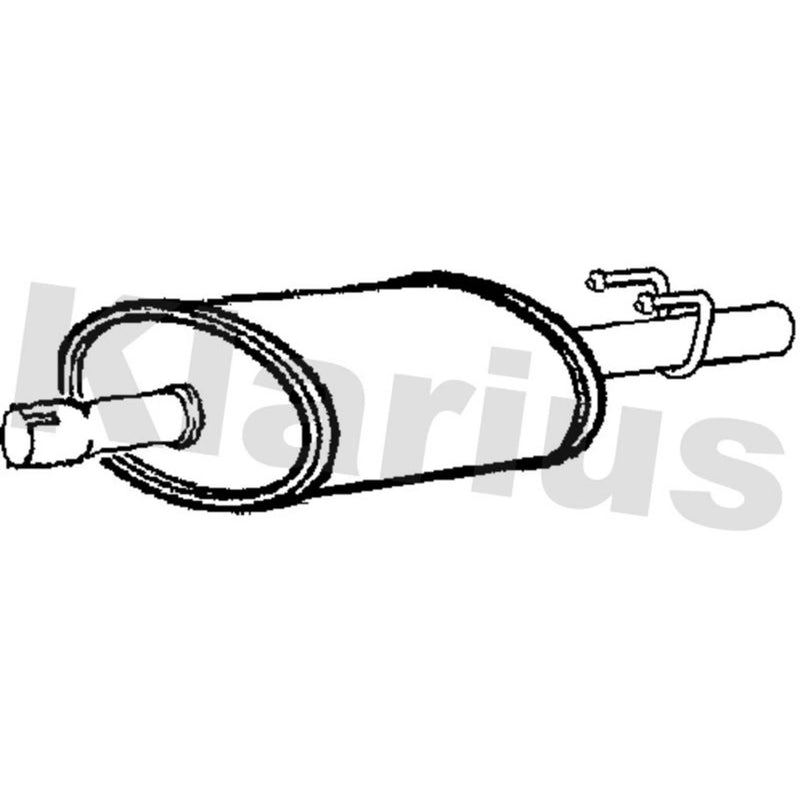 Klarius Box With Centre Pipe Centre fits Mercedes-Benz Sprinter 2-T 2000-2006