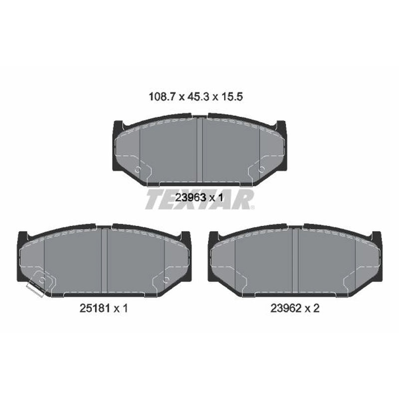 Textar Front Brake Pad Set 2396302