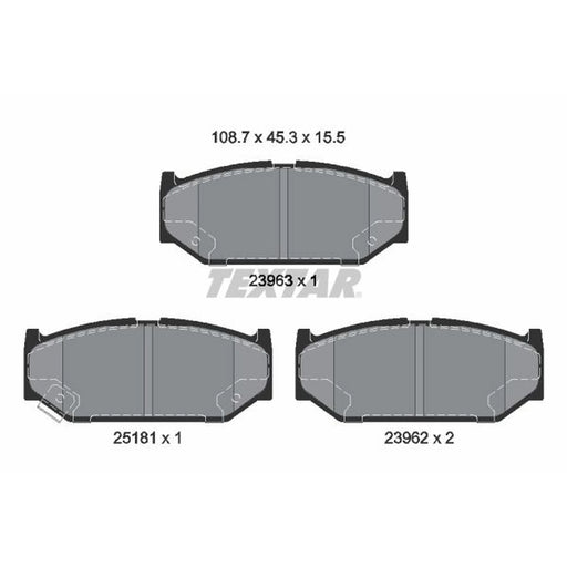 Textar Front Brake Pad Set 2396302