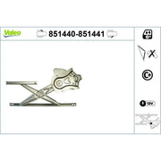 Valeo Electric Window Regulator Lifter Right Front 851441
