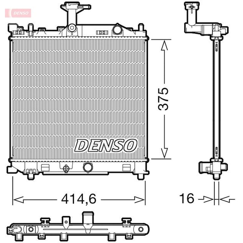 Denso Engine Radiator fits Suzuki Celerio 2014 on 1.0