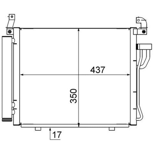 Mahle Air Conditioning Condenser fits Hyundai I10 I 2008-2011 1.1