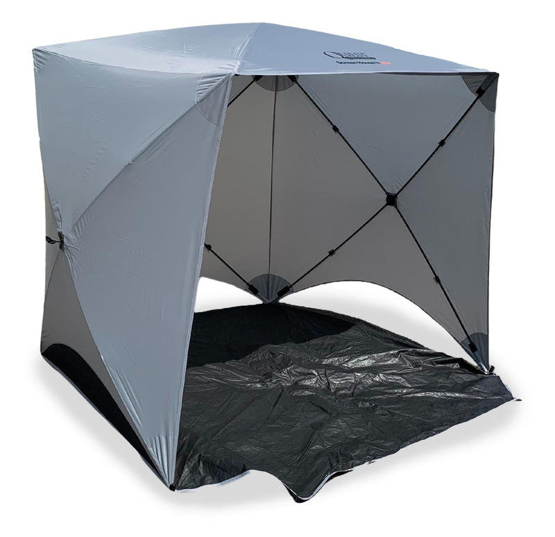 Quest Screen House 4 Mini pop up Gazebo Grey Quest Leisure - Dynamic Drive