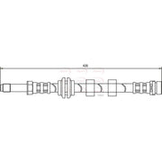 Apec Brake Hydraulic Hose Line Front fits Ford Cougar 1998-2001 2.0 2.5