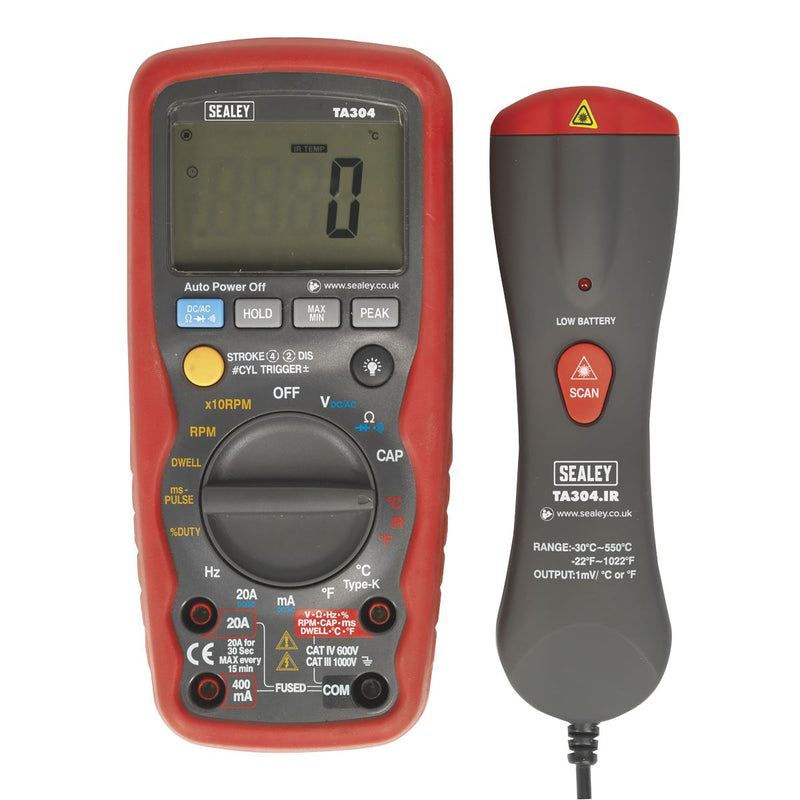 Sealey Digital Automotive Analyser 15-Function with Inductive Coupler/Infrared T Sealey - Dynamic Drive