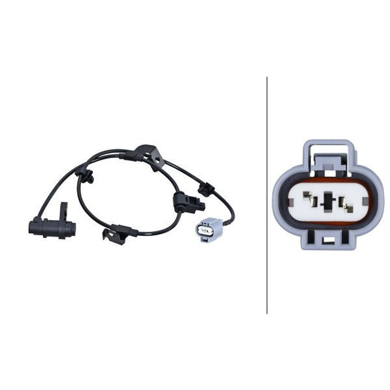 Hella ABS Wheel Speed Sensor Rear Right fits Mitsubishi Triton 2005-2015 2.5
