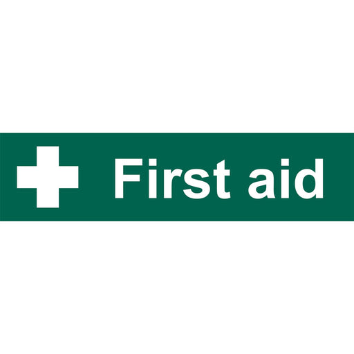 Draper 'First Aid' Safety Sign, 200 x 50mm 73263 Draper - Dynamic Drive