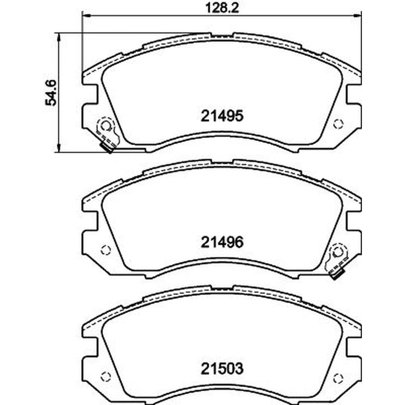 Mintex Front Brake Discs & Pads fits Subaru Legacy 1989-1994 2.2