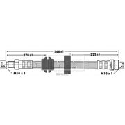 Borg & Beck Brake Hydraulic Hose Line Rear Right BBH6665