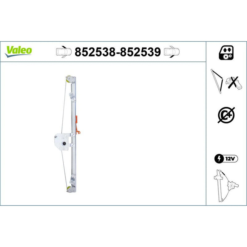Valeo Electric Window Regulator Lifter Right Front 852539