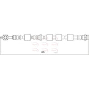 Apec Brake Hydraulic Hose Line Front Right fits Ford B-Max 2012-2017