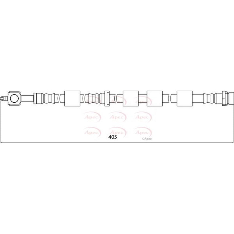 Apec Brake Hydraulic Hose Line Front Right fits Ford B-Max 2012-2017