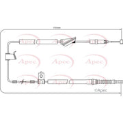 Apec Handbrake Cable Left Rear fits Honda Accord 1999-2002 1.8 2.0 2.3