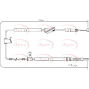 Apec Handbrake Cable Left Rear CAB1207