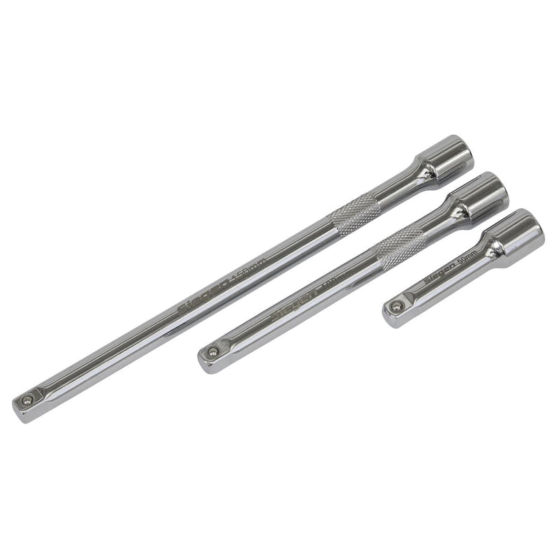 Sealey Extension Bar Set 3pc 1/4"Sq Drive S0718 Siegen by Sealey - Dynamic Drive